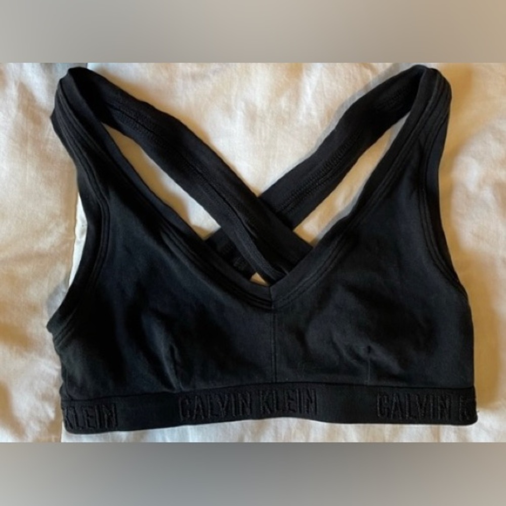 Calvin Klein Black Logo Bralette S